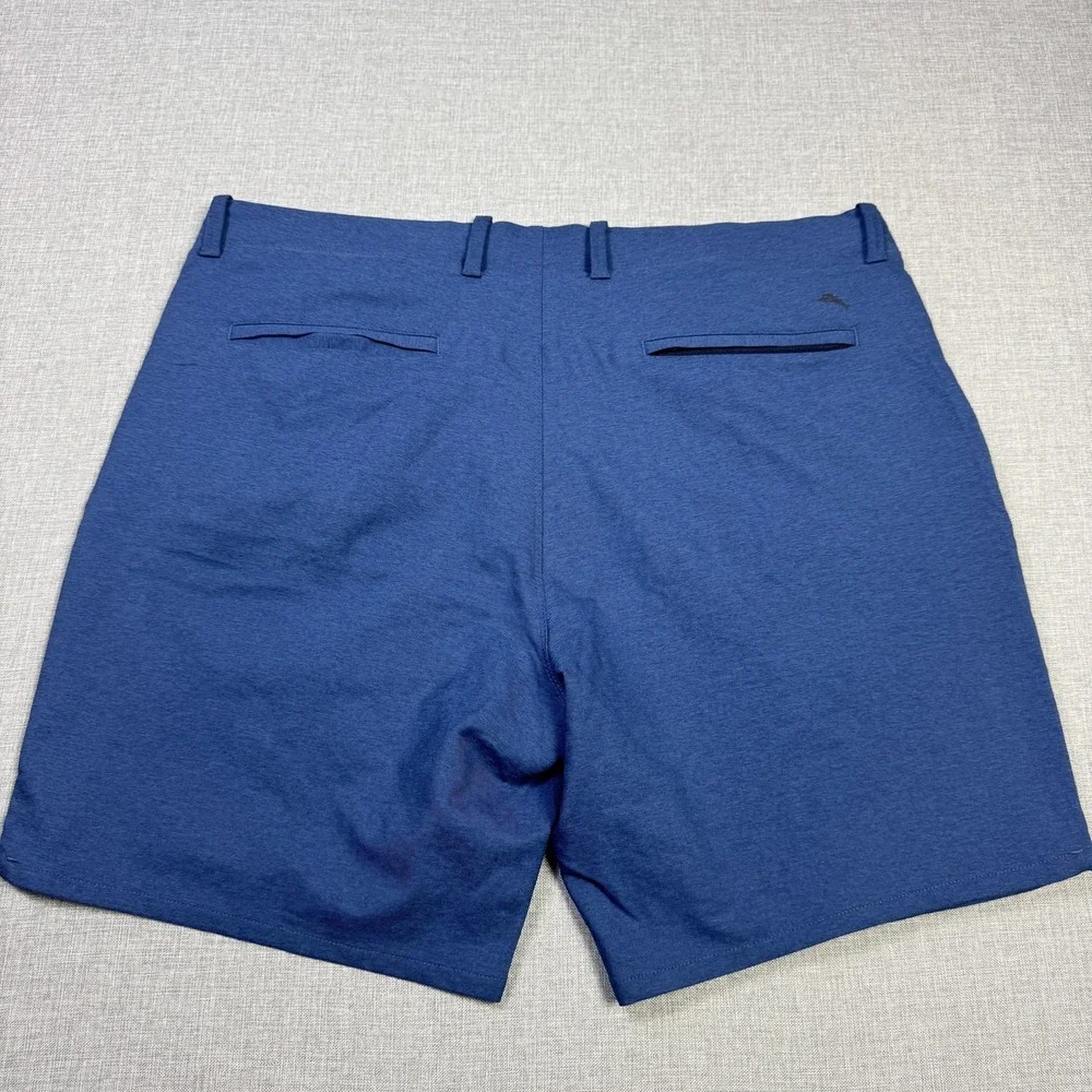 Tommy‎ Bahama Chip Shot Golf Chino Shorts Mens 40 Blue Polyester Performance